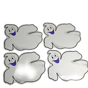 Set Of 4 Vintage Halloween Ghost Placemats Unused
